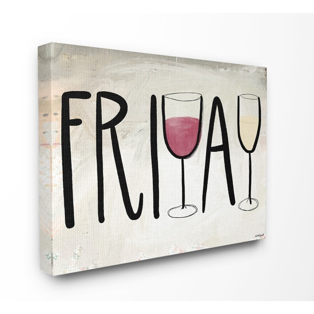 Shop The Stupell Home Decor Friday Red And White Wine Glasses Shop The Stupell Home Decor Friday Red And White Wine Glasses