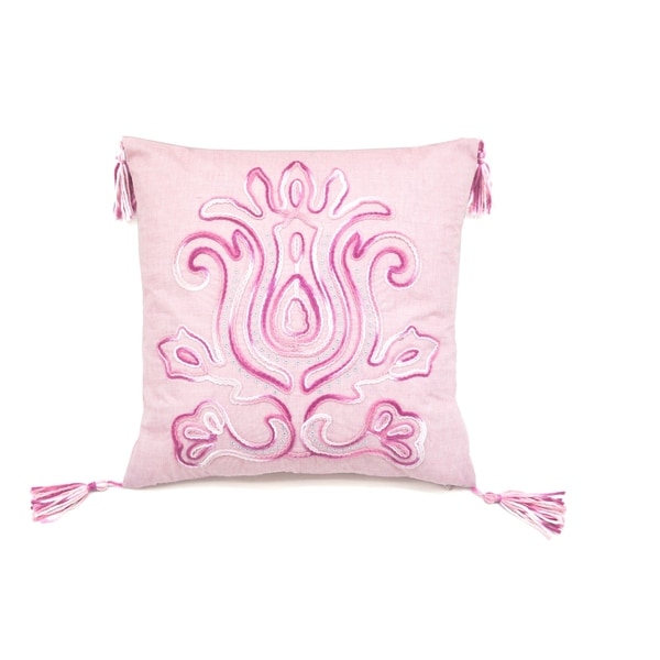 Sabra Tie Dyed Light Pink Accent Pillow