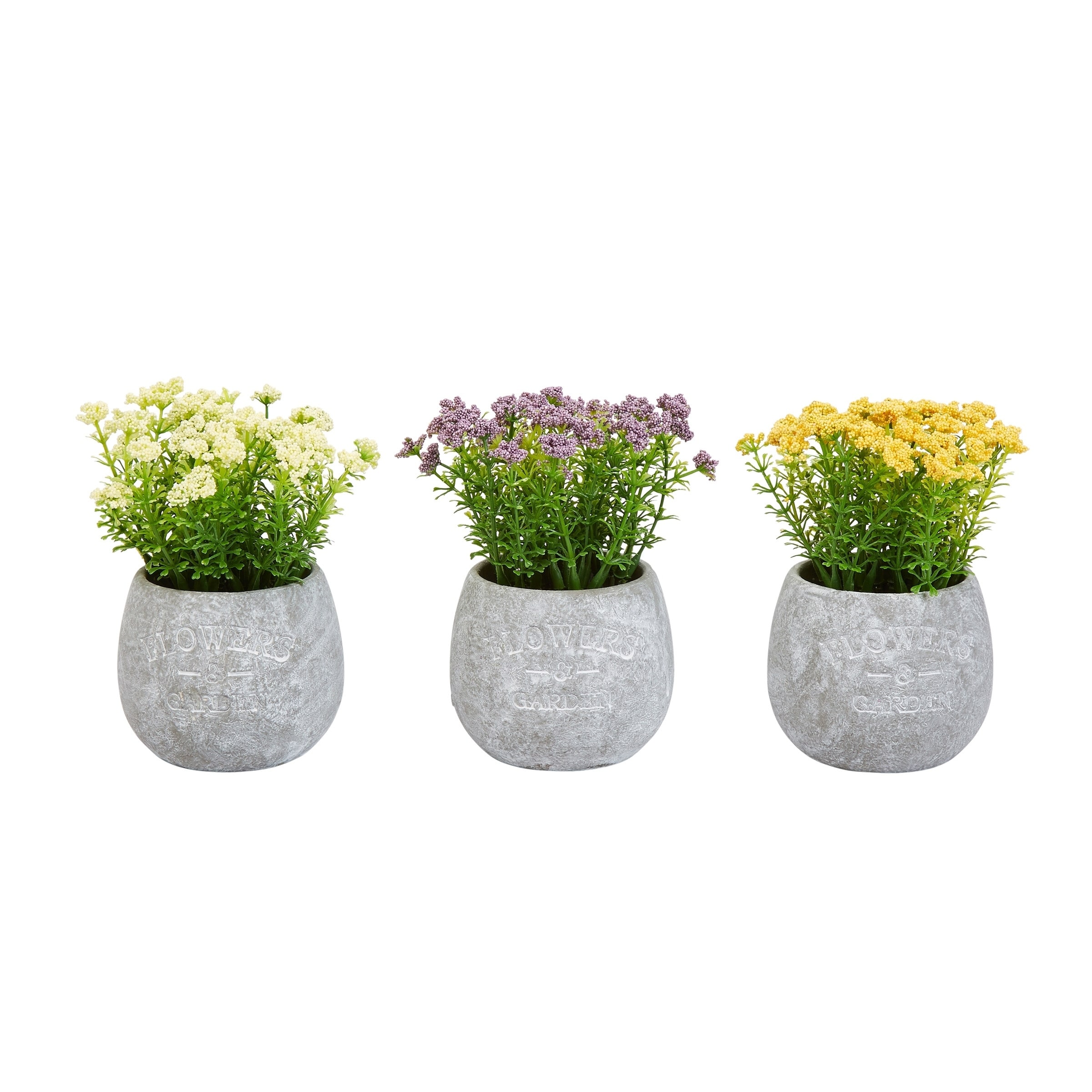 Shop Pure Garden 6 25 Inch Tall 3 Piece Assorted Natural Lifelike