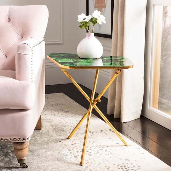 Safavieh Zamara Faux Agate Side Table - 18" x 24" x 20"