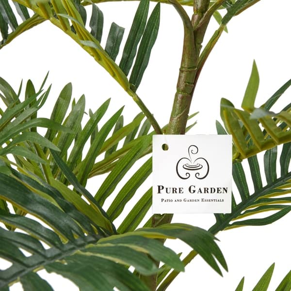 Shop Pure Garden 72 Inch Artificial Golden Cane Palm Tree Faux