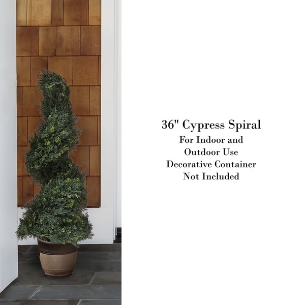 Decorative Natural Looking Artificial Faux Fake 3/' Cedar Spiral Silk Tree Plants