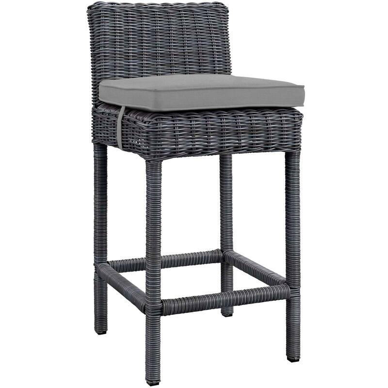 Invite Outdoor Patio Sunbrella® Bar Stool - Gray Gray
