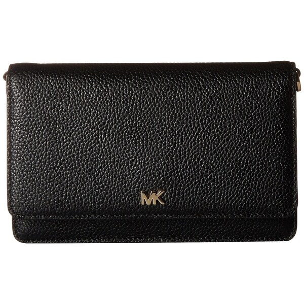 Shop MICHAEL Michael Kors Pebbled Leather Phone Crossbody Bag Black - Overstock - 27745908