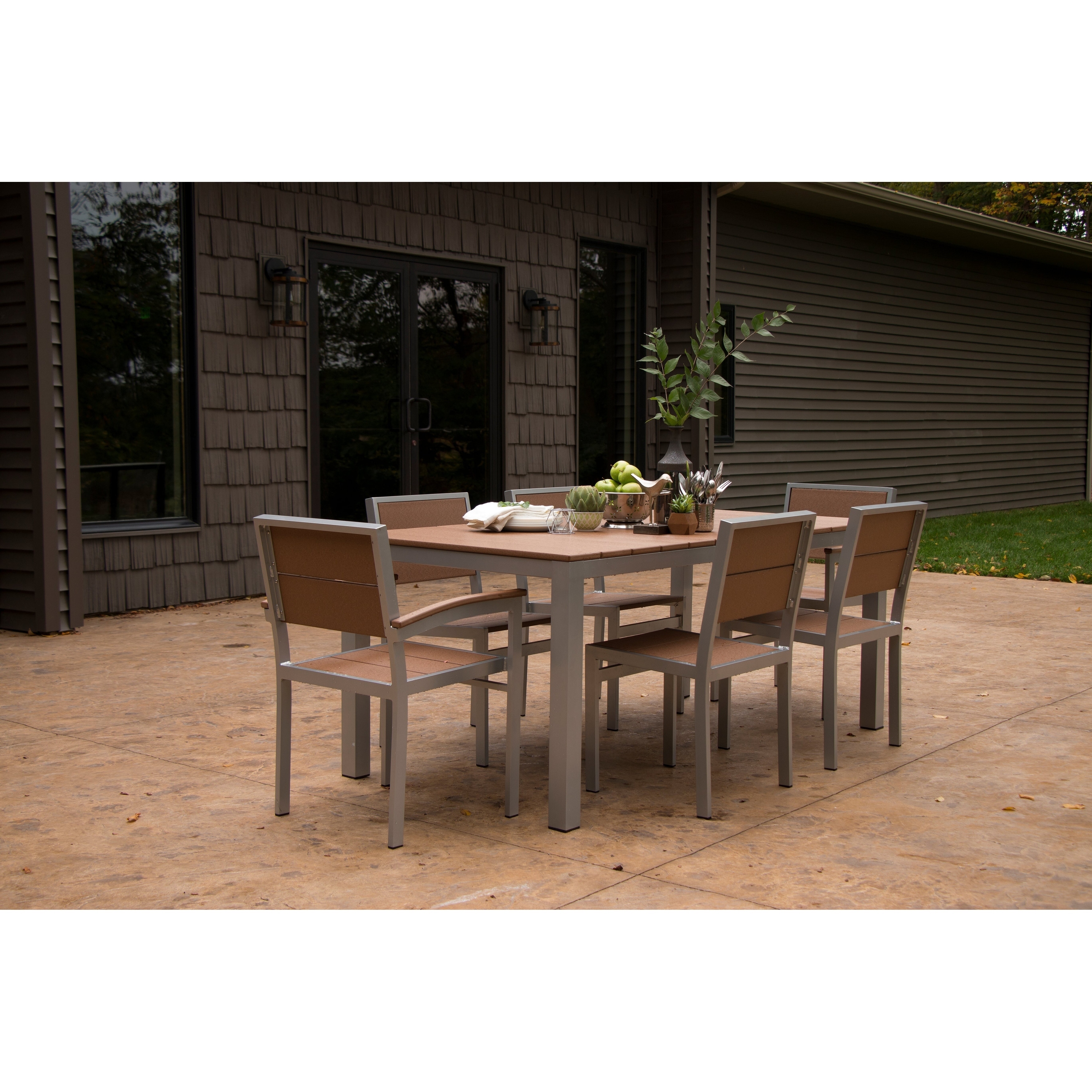 Shop Wyndtree Aluminum Outdoor Dining Set Made In Usa Free