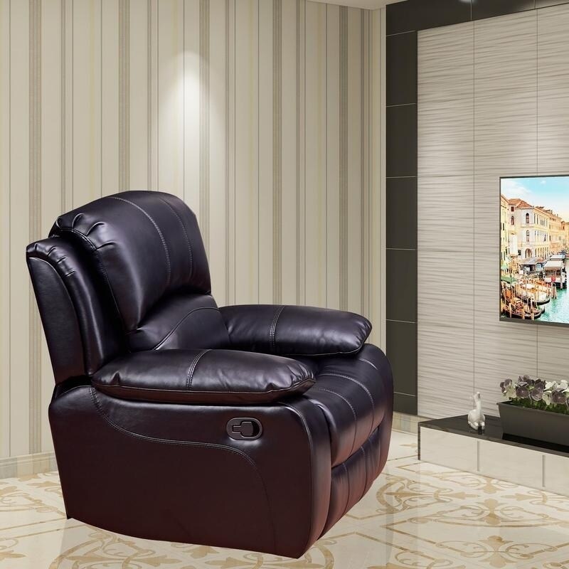 leather rocker glider