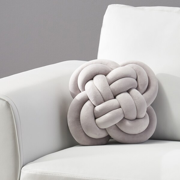Barneveld Modern Soft Velvet Double Carrick Knot Pillow by Christopher Knight Home