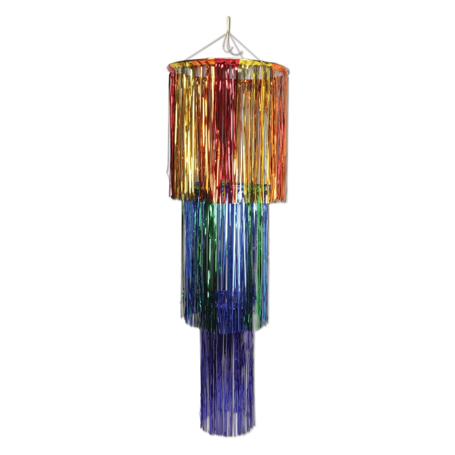 Beistle 3 Tier Home Hanging Shimmering Chandelier Decoration 4', Multicolor - 6 Pack (1/Pkg) - Chandeliers For Bedrooms by Overstock.com