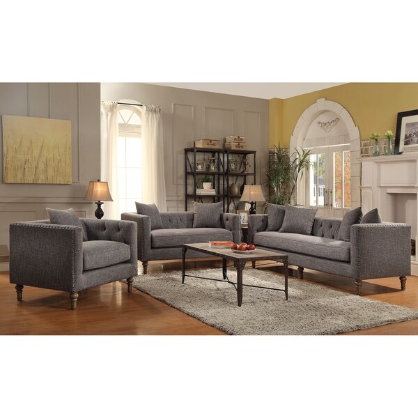 Soho Grey 2-piece Living Room Set