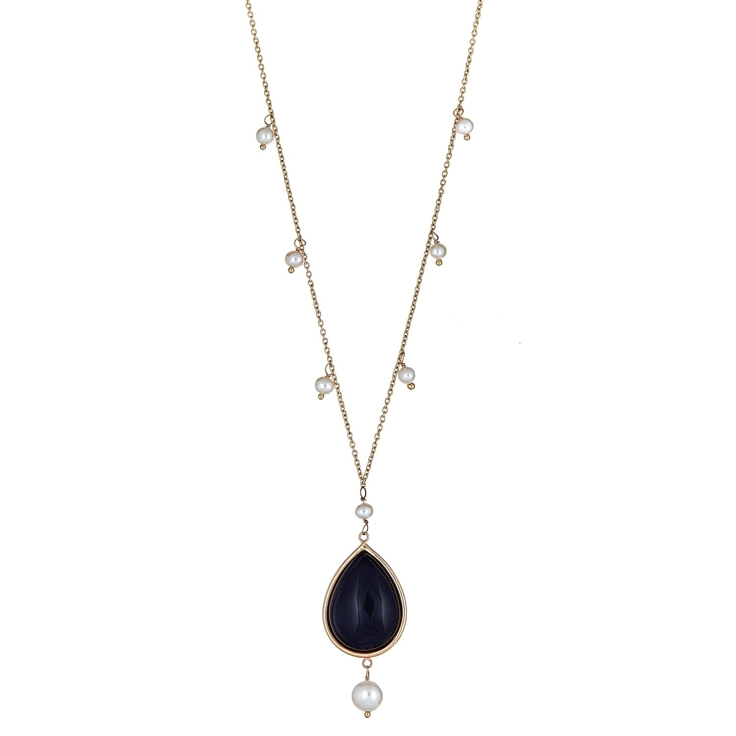 onyx and pearl necklace