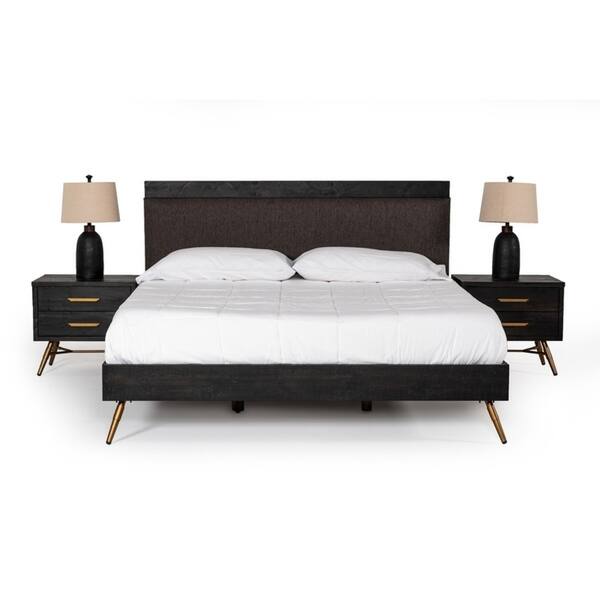 Shop Modrest Tabitha Modern Dark Brown Recycled Pine Bed