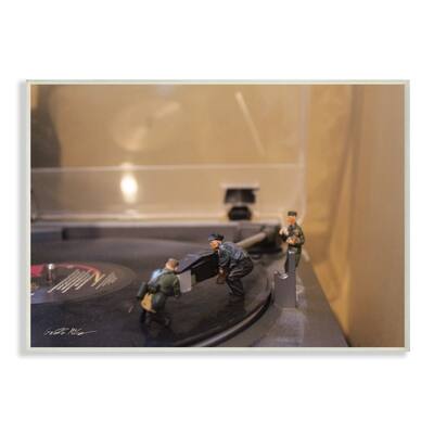 Stupell Comical Toy Army Men Scene Playing Music on Record Player, 10 x 15, Proudly Made in USA - 10 x 15