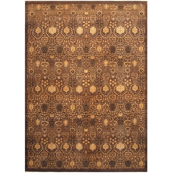 Handmade One-of-a-Kind Vegetable Dye Khotan Wool Rug (India) - 10' x 13'7