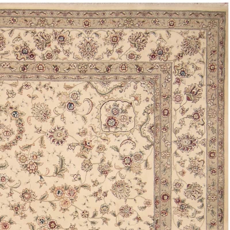 Handmade One-of-a-Kind Tabriz Wool and Silk Rug (India) - 10' x 14' - 10' x 14'