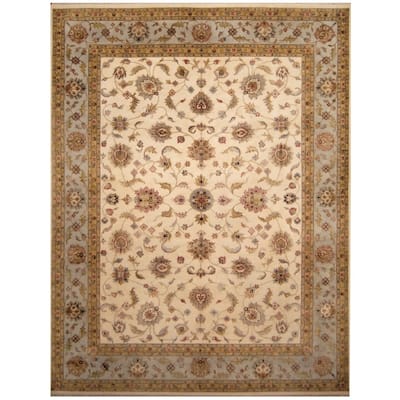 Handmade One-of-a-Kind Tabriz Wool and Silk Rug (India) - 10' x 13'2