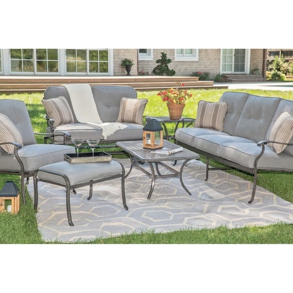 Shop Agio Madison Sofa With Cushion And 2 Throw Pillows Overstock 27747762