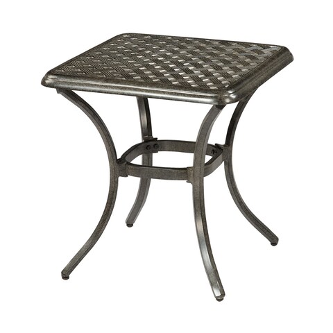 Agio Madison Fossil-Finished Aluminum Outdoor End Table