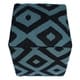 preview thumbnail 3 of 3, Schwartz Black/Grey Handmade Kilim Upholstered Ottoman 16"x16"x20"