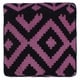 preview thumbnail 4 of 4, Sharkey Black/Purple Handmade Kilim Upholstered Ottoman 16"x16"x20"
