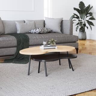 Abbyson Fresco Nesting Wood Mid Century Coffee Table (Set of 2)