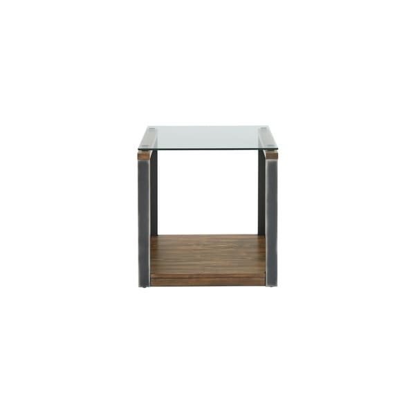 Midtown Glass Top End Table