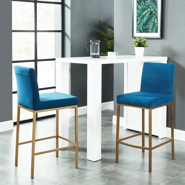 Blue Velvet Counter Stools Pictures