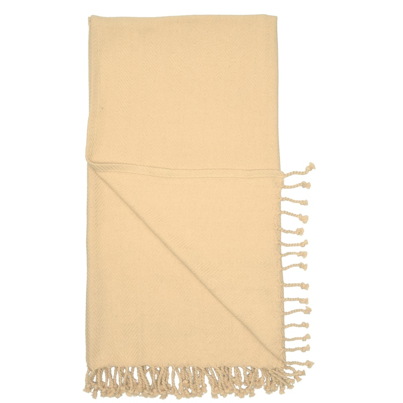 Mina Victory Solid Chevron Throw Blanket