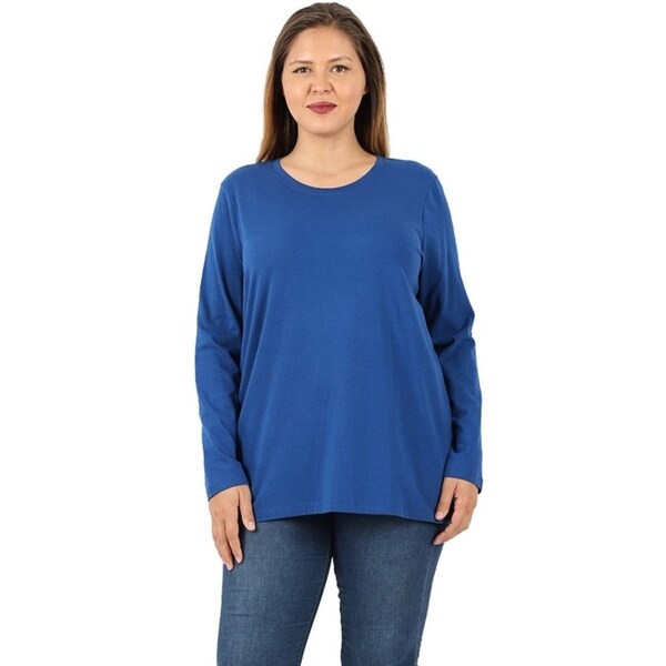 long sleeve t shirts women's plus size