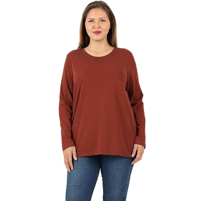 plus size brown t shirt