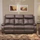 preview thumbnail 1 of 1, Vanity Art Brown Microfiber 3-Seat Recliner Loveseat Manual Reclining Couch for Small Living Room Dining Room Sofa Set