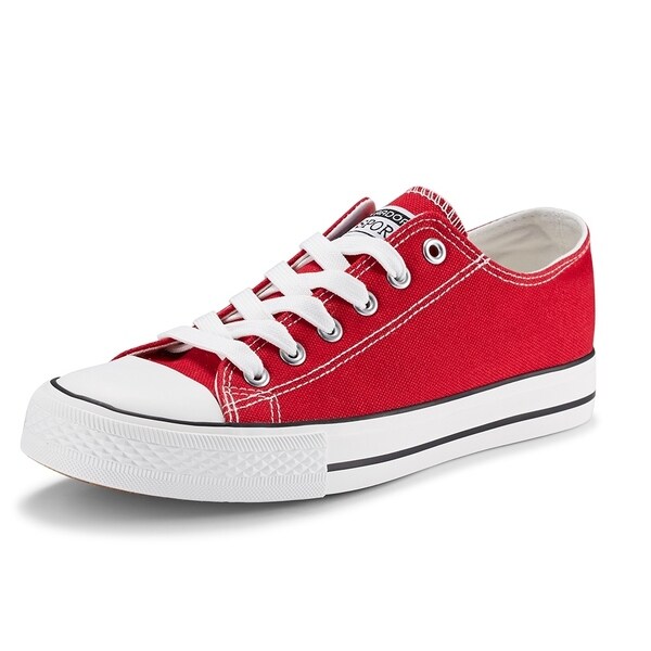 cheap red canvas shoes