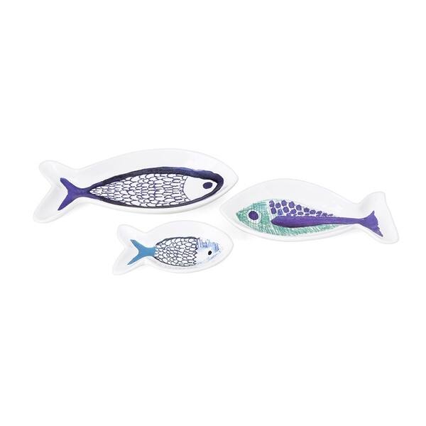 Harbor Artwork Fish Plates Set of 3 Bed Bath & Beyond 27758296