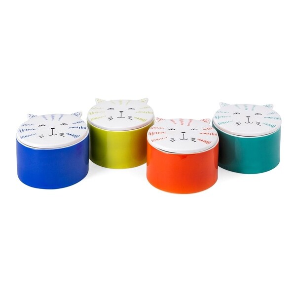 Felix Ceramic Lidded Cat Boxes - Ast 4