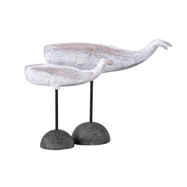 Elijah Whale Statuaries - Set of 2
