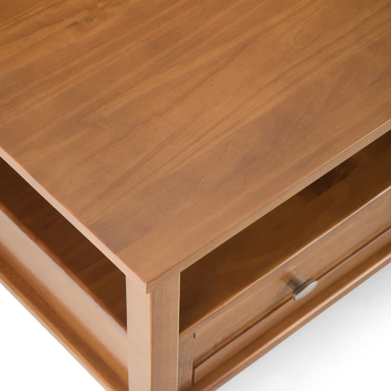 WYNDENHALL Norfolk SOLID WOOD 36 inch Wide Square Transitional Coffee Table - 36 x 36 x 18.5 - 36 x 36 x 18.5