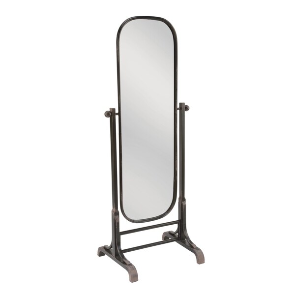 Shop Antiqued Oval Floor Mirror Overstock 27771771