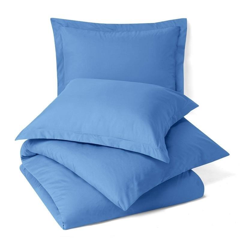 Nestl Buttoned Comforter Cover and Pillow Sham Set - Full - Calm Blue