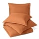 preview thumbnail 62 of 77, Nestl Buttoned Comforter Cover and Pillow Sham Set California King - Rust