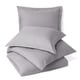 preview thumbnail 23 of 77, Nestl Buttoned Comforter Cover and Pillow Sham Set California King - Gray Lavender