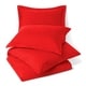 preview thumbnail 14 of 77, Nestl Buttoned Comforter Cover and Pillow Sham Set California King - Cherry Red