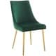 preview thumbnail 7 of 25, Isle Modway Accent Performance Velvet Dining Chair Green