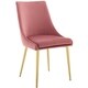 preview thumbnail 2 of 25, Isle Modway Accent Performance Velvet Dining Chair Dusty Rose