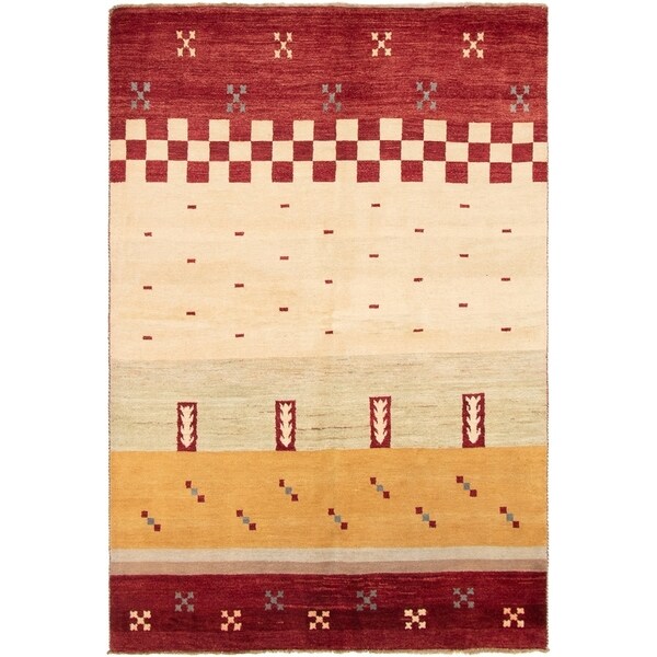 eCarpetGallery Hand-knotted Finest Ziegler Chobi Cream Wool Rug - 5'5 x 8'2