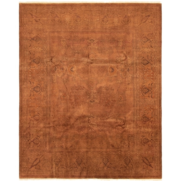 eCarpetGallery Hand-knotted Vibrance Brown Wool Rug - 8'4 x 10'2