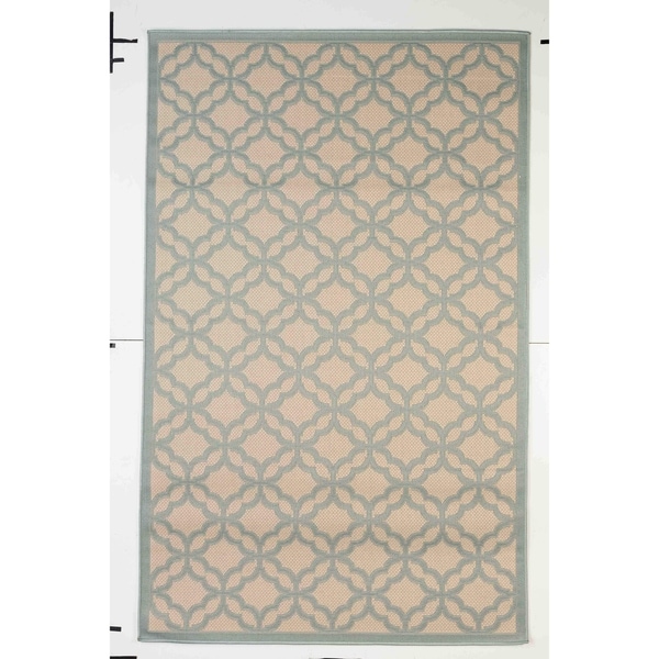 Festival Indoor/Outdoor Rugs Flatweave Contemporary Patio, Pool, Camp and Picnic Carpets FW 550 Light Blue 4' x 6' - 4' x 6'