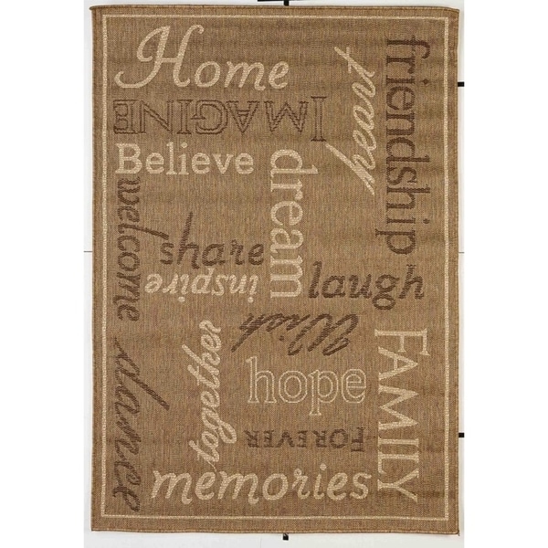 Home Indoor/Outdoor Rugs Flatweave Contemporary Patio, Pool, Camp and Picnic Carpets FW 444 Gold/Beige 4' x 6' - 4' x 6'