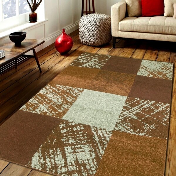 Caramel Drizzle Area rug MNC 600 Brown 5' x 7' - 5' x 7'