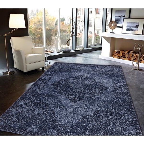 Hena Glory Area Rug MNC 500 Blue 8' x 10' - 8' x 10'