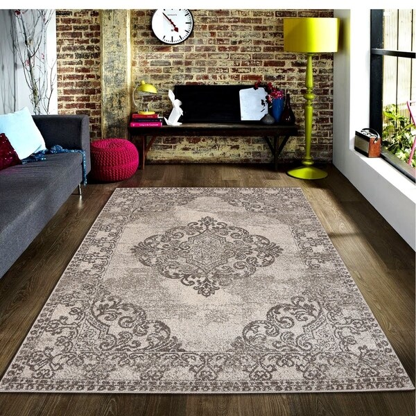 Hena Glory Area Rug MNC 500 Brown 5' x 7' - 5' x 7'