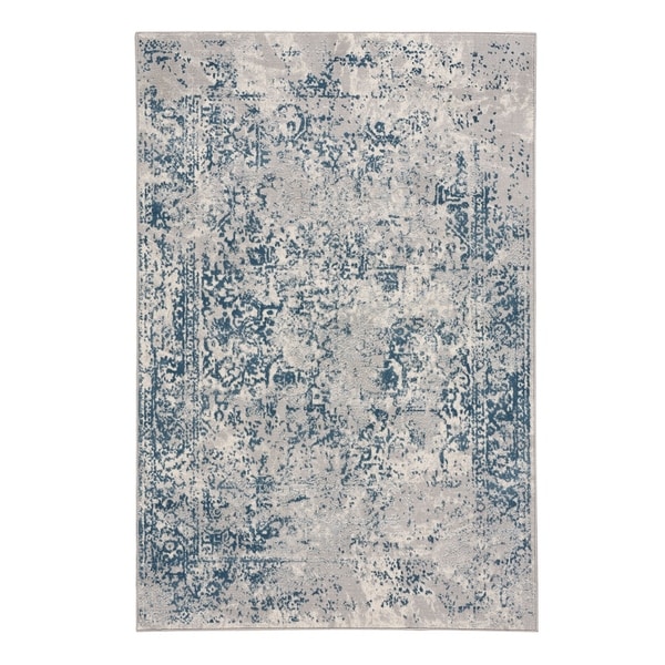 Capel Rugs Votive Blue Machine Woven Rectangle Area Rug - 3' 11" x 5' 6"